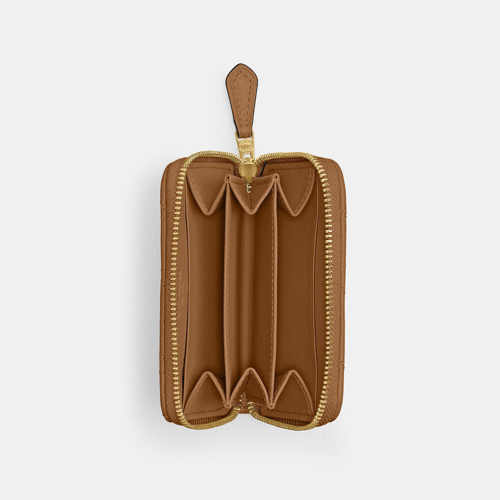Essential Small Zip Around Card Case With Pillow Quilting